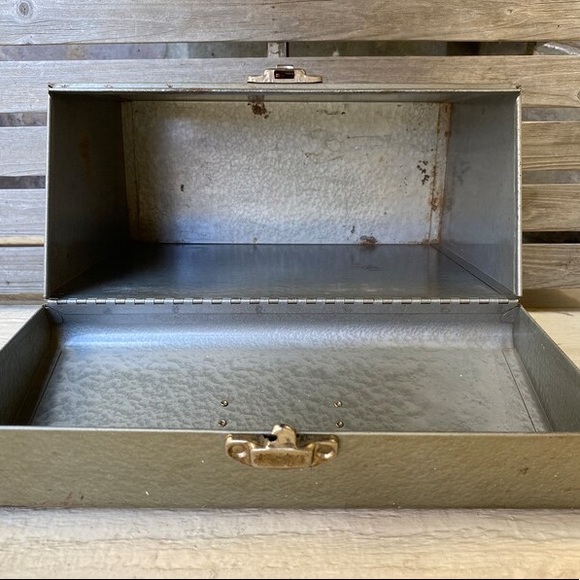 Vintage Excelsior Industrial Metal File Document Lock Box - Picture 10 of 11